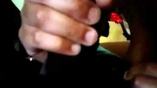 Ebony Woman Gives Sloppy Blowjob to Black Man