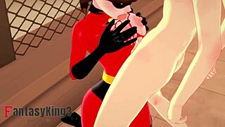 Short clip of Helen Parr Elastigirl in action