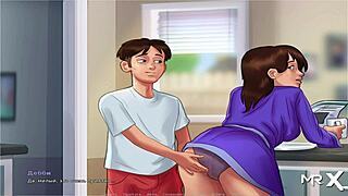 Plavky dráždí mokrou piču v kuchyni