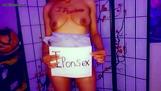 Ebony teen babe explores dirty lesbian pleasures in the dark