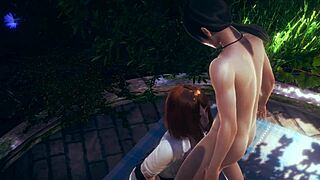 Toga and Uraraka's threesome