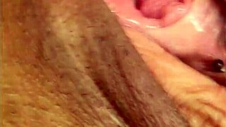 Ebony milf rips clothes to make cum drip from tight wet pussy