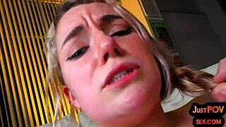 pov big ass babe sucks and rides bf