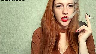 Redhead smoking in the park?