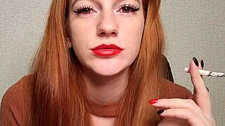 Redhead smoking in the park?