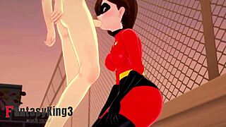 Short clip of Helen Parr Elastigirl in action