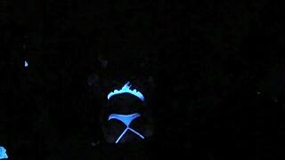 Scarlett Johnson screams in blacklight sex POV fetish!
