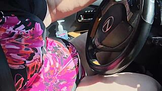 Big Ass PAWG Milf Masturbating Publicly in Car Outdoors