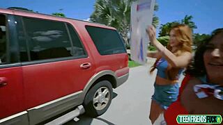 i messed up licking gabriela lopez's petite pussy while serena santos rode my monster cock