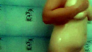 Step Daddy Catches Latina Teen in Shower