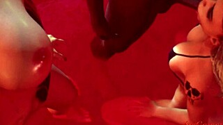 Girls fuck hard in dungeon with guys