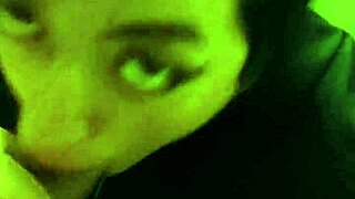 The petite teen eagerly delivers a delicious blowjob, her small tits bouncing as she aims for a cumshot