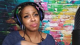 Ebony Freak Sucks Lollipop