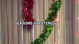 the christmas visitor arrives unexpectedly at home