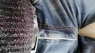 peeing on the sofa while wearing jeans