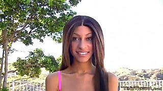 Tiny Trisha takes anal in pov cumshot