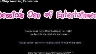 Tag-Team Bra and Panties Wrestling Match with Diaper Humiliation for Losers - Roxi Keogh & Taylor Lee vs Jessica Morgan & Catalia Valentine