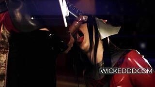 In Thor roleplay, Heimdall fucks Kimberly Kane's mouth.