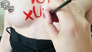 Masked amateur strips sensually in stockings and dances naked