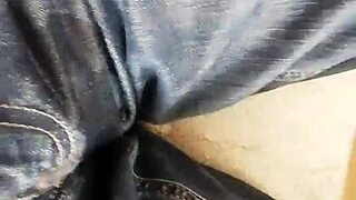 peeing on the sofa while wearing jeans