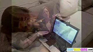 Big snot clings from stepdaughter's nose after deepthroat choking