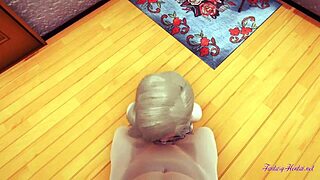 Lisa from Genshin Impact gets intense blowjob and creampie.