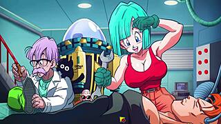 android 21 performs boob paizuri in kame paradise