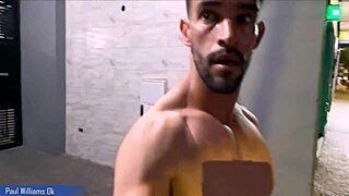 i saw this sexy fitness model walkin naked in buenos aires, showin her monster cock, so risky!