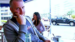 in the cafe he finds two women chatting casually