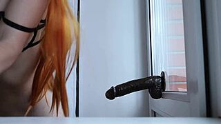 being so naughty flashing in public as a redhead teen