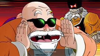 android 21 performs boob paizuri in kame paradise