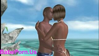 a 3d couple explores tender emotions in their virtual world