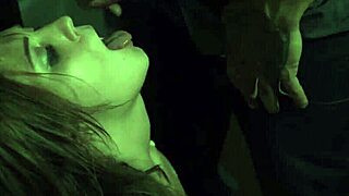 Skinny blonde teen 18+ endures strong woman domination fuck with smokey eyes