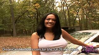 Sexy Dee washes my car with big tits