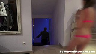Wow, watch this horny student chase down an angry grandpa for steamy bathroom action!