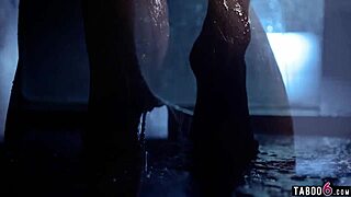 Petite Young Woman In Stockings And Lingerie Deepthroats Two Horny Men In Threesome