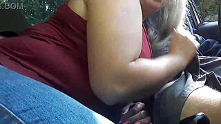 Hey, watch this blonde milf pay her uber fare with a wild blowjob in public!