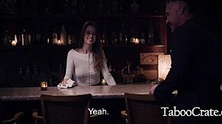 Pushy Teen Bartender Seduces Married Hotelier Outdoors