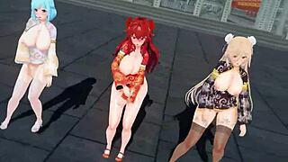 Virtual YouTubers celebrate Chinese New Year in MMD