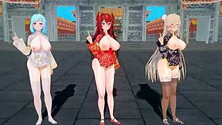 Virtual YouTubers celebrate Chinese New Year in MMD