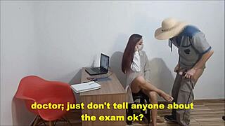 doctor conducts admission exam consulting employees at office