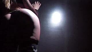 griddy interracial scene featuring hot big titty blonde