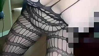 amateur wife ibi in sexy body stocking begs for filming!