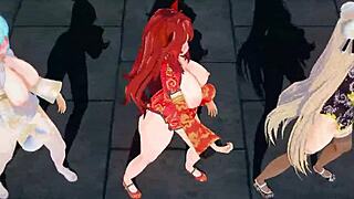 Virtual YouTubers celebrate Chinese New Year in MMD