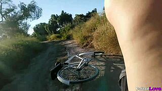 Bike Ride Turns Wild As Latina Babe Gets Bent Over And Creampied Outdoors!