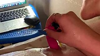 Watch Lilred squirt like a fountain and break her laptop on live webcam?