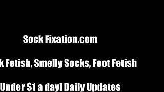 Mistress Commands Slave To Smell Perfect White Socks!