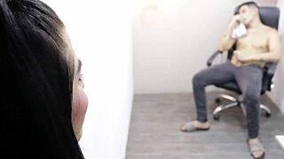 Latina Catches Stepbrother Jerking to Her Underwear, Offers Pussy