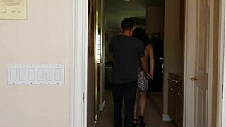 Horny teen brunette gets pussy drilled 😈