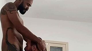 my roommate saw me jerking and sucked my cock